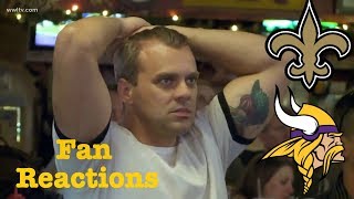 Saints vs Vikings HILARIOUS Fan Reactions Compilation - Stefon Diggs Touchdown