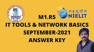 IT TOOLS M1R5 SEPTEMBER 2021 | EXAM ANSWER KEY