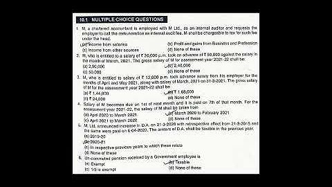 TYBCOM SEM V | DIRECT TAX | SALARIES | IMPORTANT MCQ