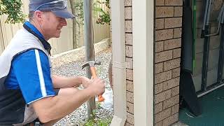 How to install a square downpipe to your gutters.