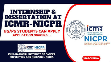 ICMR-NICPR SUMMER INTERNSHIP 2025 l UG/PG STUDENTS ELIGIBLE l FREE INTERNSHIP PROGRAMME #icmr
