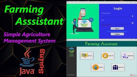 Farming Assistant | Agriculture Management | Java GUI Project | MySQL database | OOP GUI Concepts