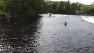 Extreme photography with water skiers