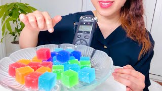 チャンネル登録者100人突破【ASMR】琥珀糖,咀嚼音/Amber sugar,Eating sounds,Mukbang/호박당,먹방