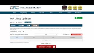 PGA Lineup Optimizer
