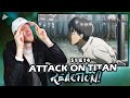 ATTACK ON TITAN S1 EP14 REACTION!  (Still Cant See)