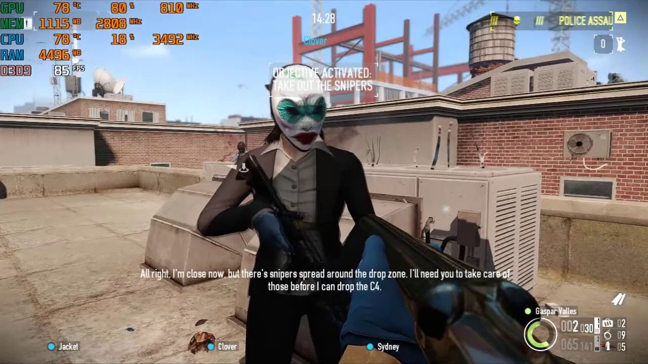 Payday 2 On Nvidia Quadro K4000 And Intel Xeon E5 1650 Youtube