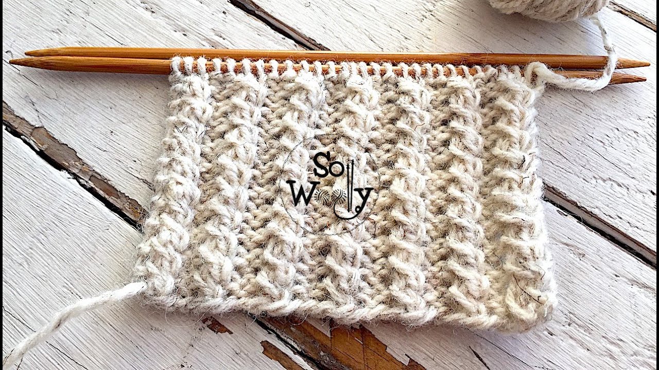 How to knit the Mock Cable Ribbing stitch: A two-row repeat pattern ...