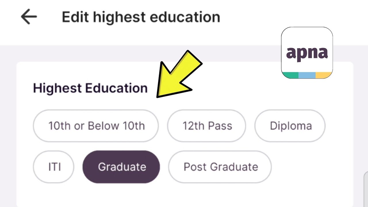 how to set education qualification in Apna app | Highest Education kaise set kare apna job me