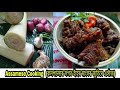 Assamese Village Cooking ( কলপচলা ৰ লগত হাঁহৰ মাংসৰ জুতিৰে এসাঁজ)।Assamese Village Style Thali।