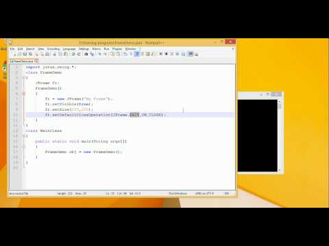 Create Frame using JFrame class from Swing Package of Java