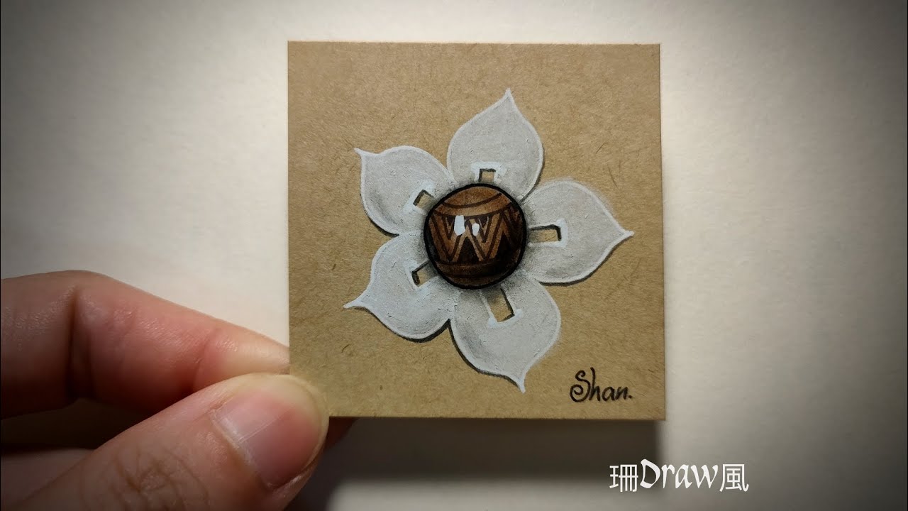 小皮球Jetties+嫩葉Poke Leaf創意禪繞畫教學Creative zentangle painting teaching