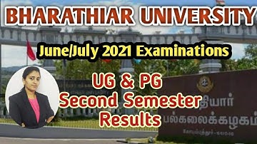 UG & PG Second Semester Results || BU June/July 2021 Examinations- By Dr. Rekha