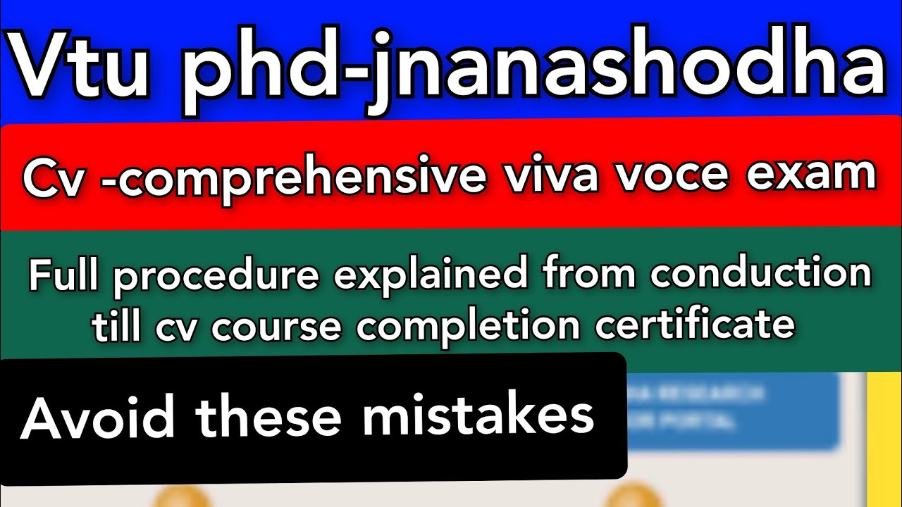 cv|vtu|how to conduct|procedure|fee|report formats|jnanashodha ...