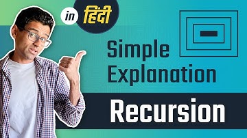 Simple Explanation of Recursion In Hindi | Recursion Python Tutorial Hindi