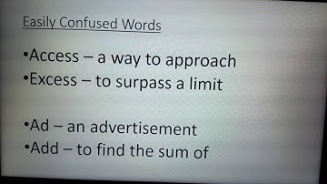 English Language - Easily Confused Words - Part 1
