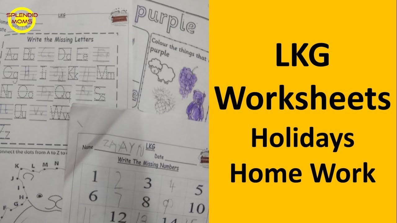 holiday homework for l.k.g class