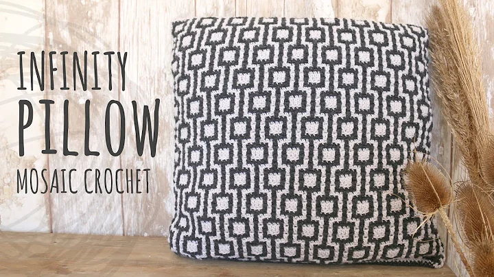 Learn to Make a Beautiful Crochet Infinity Pillow with Easy Mosaic Technique!