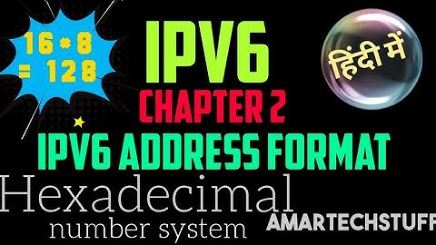 IPV6 (in Hindi) CHAPTER 2 - IPV6  Address Format