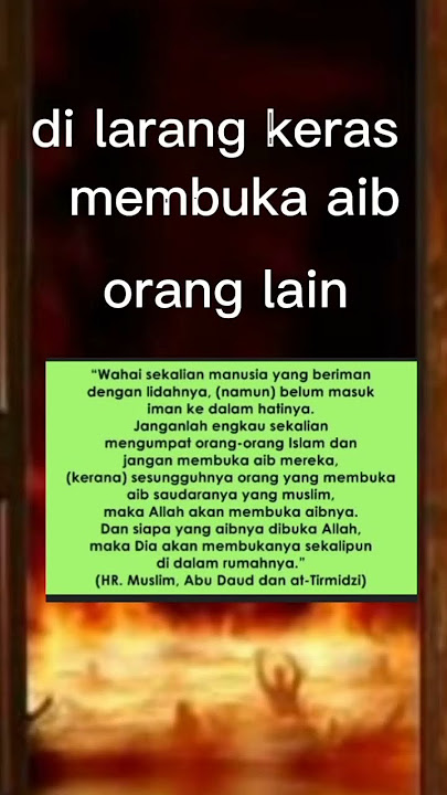 hukum membuka aib orang lain#islam #shorts