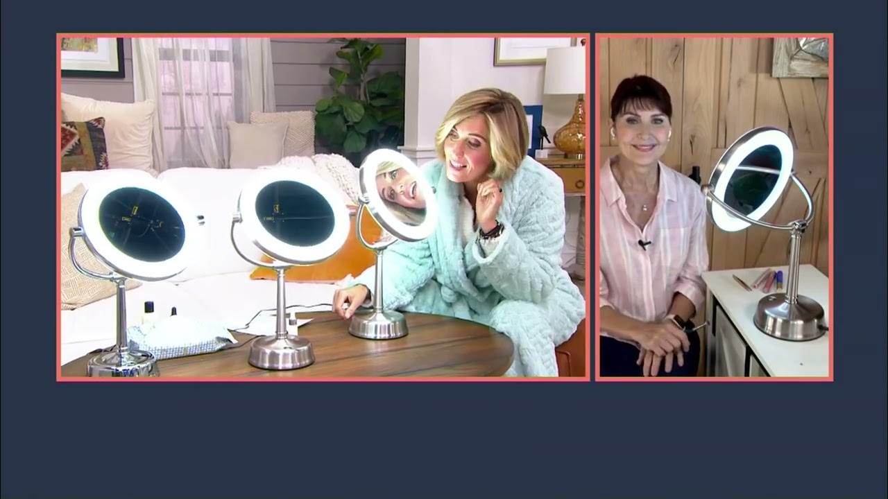 Eleganze 10x/1x Mag Lighted Mirror with Adjustable Height on QVC YouTube