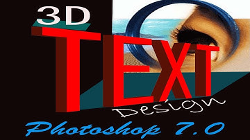 3D Text in photoshop 7 0 / फोटोशप/How to Make 3D Text Design in Adobe Photoshop 7.0 [Photoshop 7.0