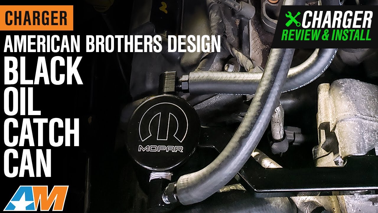 Обзор и установка черного маслоуловителя с логотипом Mopar для Charger V8 2009–2021 годов выпуска...