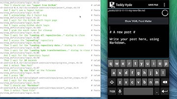 Teddy Hyde, testing using calabash