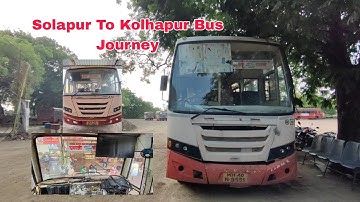 Solapur To Kolhapur Bus Journey Vlog In MSRTC Lal Pari Solapur Panjim Interstate Route