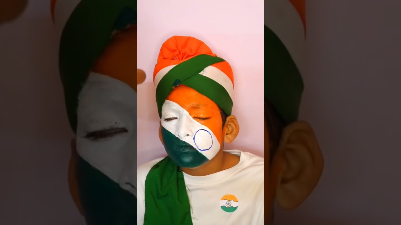 Indian flag painting on face | 🇮🇳independence day face painting | republic day |
