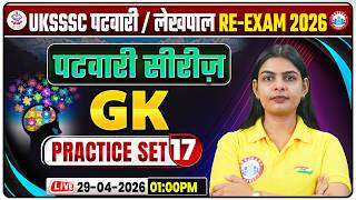 UKSSSC Patwari GK/GS Classes 2026 | Uttarakhand Lekhpal Re-Exam GK/GS Practice Set 17 | Aditi Ma'am