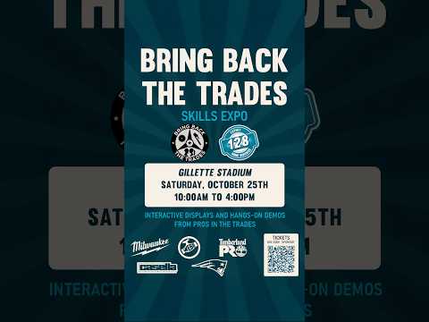 We’re excited to be at Gillette Stadium this Saturday for the Bring Back the Trades Skilld Expo!