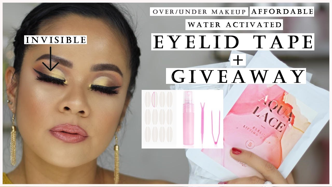 WATER ACTIVATED EYELID TAPE (NO GLUE NEEDED) + GIVEAWAY(CLOSED