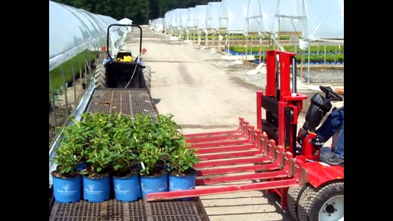 TRIKE Horticulture Forklift and Pot Forks in Nursery YouTube