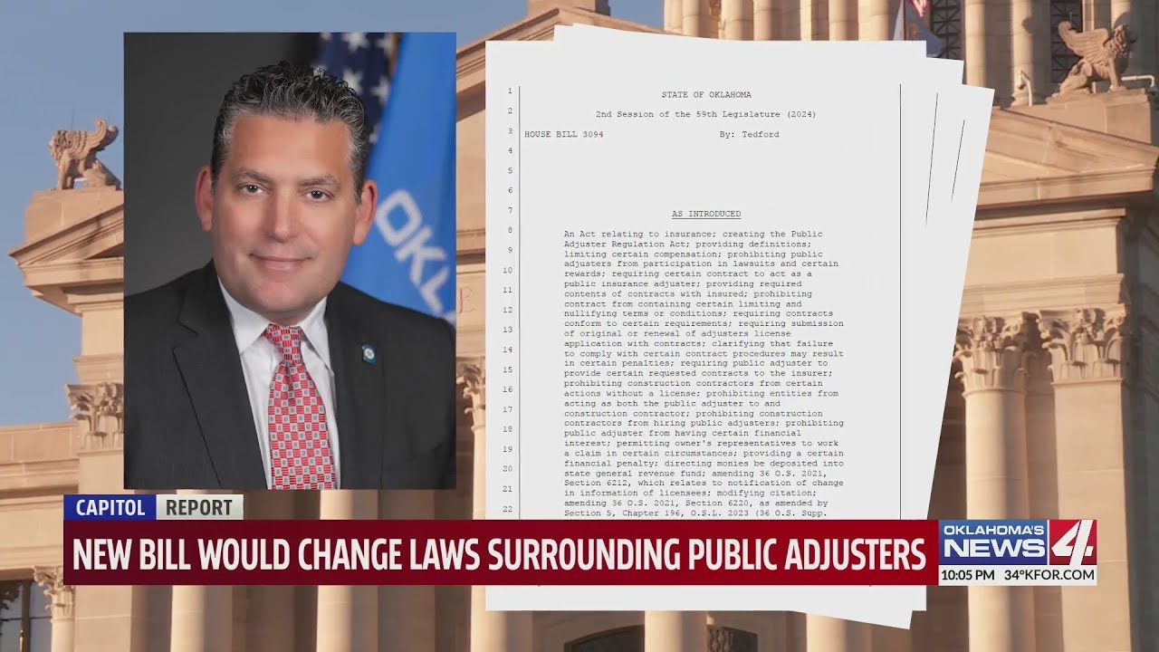 New bill could change laws surrounding public adjusters YouTube