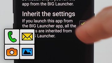 How an option for inheriting the settings from BIG Launcher to BIG Phone / BIG SMS for Seniors works