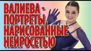 Валиева - портреты, нарисованные нейросетью