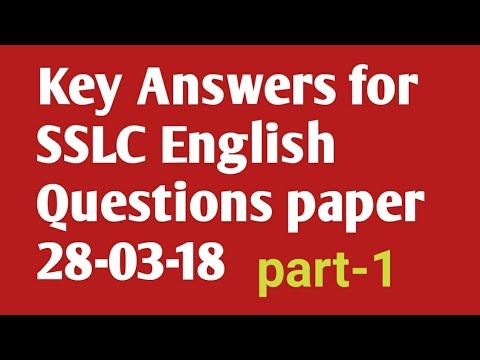 key answers for sslc english question paper 28 03 2018 ಕ