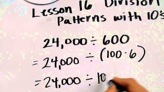 Division- patterns of 10. Part 1