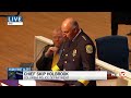 Chief Holbrook speaks at Officer Delong's funeral
