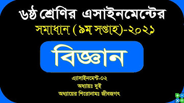 Class 6 Science Assignment 2021 || ৬ষ্ঠ শ্রেণির বিজ্ঞান এসাইনমেন্ট || Class 6 assignment 9th week