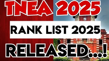 TNEA Counselling 2025|Rank list Released|How to check the rank list?|Vincent Info|