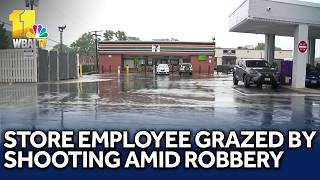Gunshot grazes 7-Eleven employee during robbery