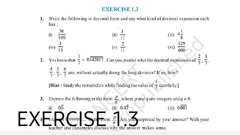 NCERT - Class 9th | Mathematics-Number systems | Detailed Solution | Exercise 1.3 |  Krish Bhutani