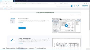 Schematic Solution EPLAN Project Downloading the EPLAN project from the Festo App World
