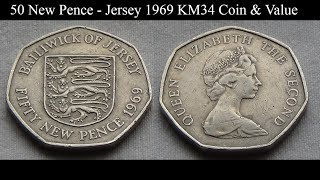 50 New Pence (Elizabeth II) - Bailiwick of Jersey 1969 KM34 Coin u0026 Value