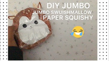 DIY JUMBO SQUISHMALLOW PAPER SQUISHY TUTORIAL!_Super easy