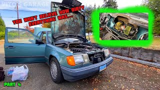 Part 4 Mercedes W124: Removing, Cleaning & Servicing Wiper Cowl Area, Drains, Blower Motor, Nozzles