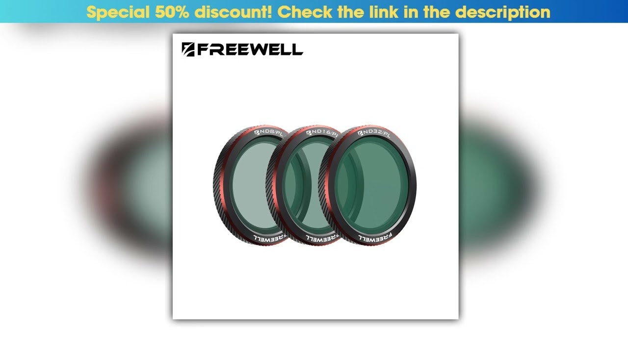 Freewell 3 Pack Magnetic Filters Compatibility DJI Neo 2 Drones ND UV CPL NDPL Glow Mist 14 Filter
