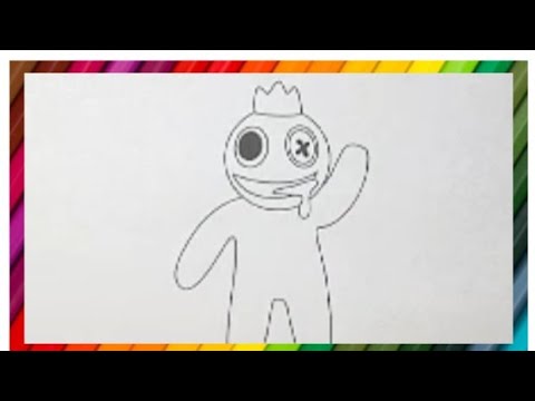 Colorindo Azul Babão Roblox Rainbow Friends 🌈 